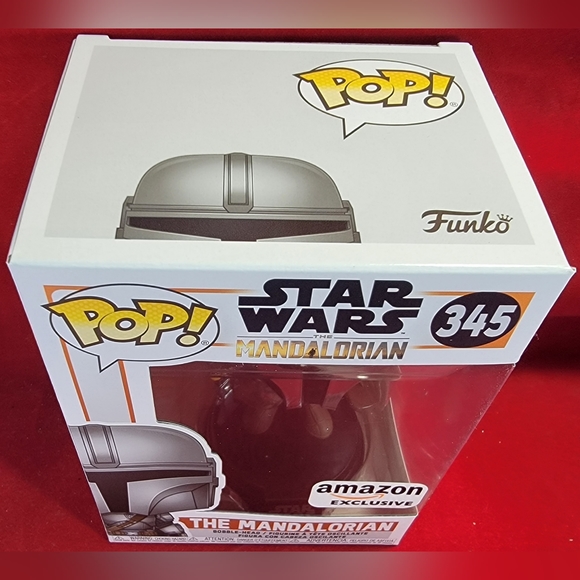 The Mandalorian amazon exclusive funko # 345 (nib) Brand new chrome Mandalorian - Picture 4 of 7